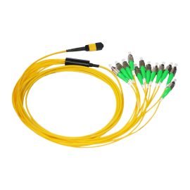 12 Cores Singlemode MPO Male to FC/APC Fanout Hybrid Breakout Fiber Optical Cable