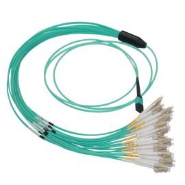 100G 24 Cores MPO – LC/UPC OM3 Multi-mode Fiber Optic Hardness Cable
