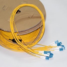 12 Cores Fiber Optic LC/UPC to LC/UPC Pre-Terminated Singlemode Multi-Core Cable Assemblies, LSZH Jacket