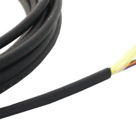 Outdoor Self-Supporting PE Black Jacket 12 Core Fiber Optic Cable PBT Loose Tube