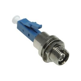 LC/UPC Male to FC Female Round Type No Flange Simplex Metal Housing Bronze Sleeves Hybrid Fiber Optic Adapter