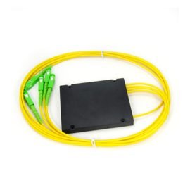 1 x 4 PLC Fiber Splitter, Splice/Pigtailed ABS Module, 2.0mm, SC/APC, Singlemode