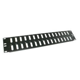 19 inch 32 Port SC/ST Duplex Fiber Unloaded Patch Panel, Black, 2U