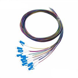 12 Colors PVC Fiber Optic Pigtail Single Mode FTTH Fiber to The Home LC Type