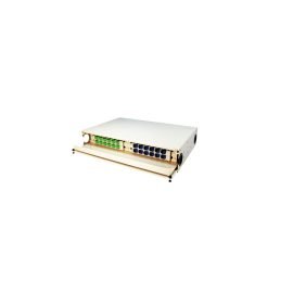 1.5U 24-Port ODF Optical Fiber Distribution Frame Fully Equipped With Singlemode SC Pull-out Rack-Mounted Patch Panel