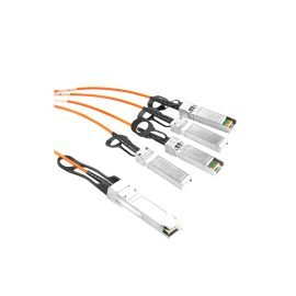 1m(3ft) 100G QSFP28 to 4 SFP28 Passive DAC Twinax Breakout Cable, 30AWG, Customized